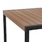 Flash Furniture 30" x 48" Patio Table with Faux Teak Slatted Top XU-DG-UH3048-GG - alternate 2